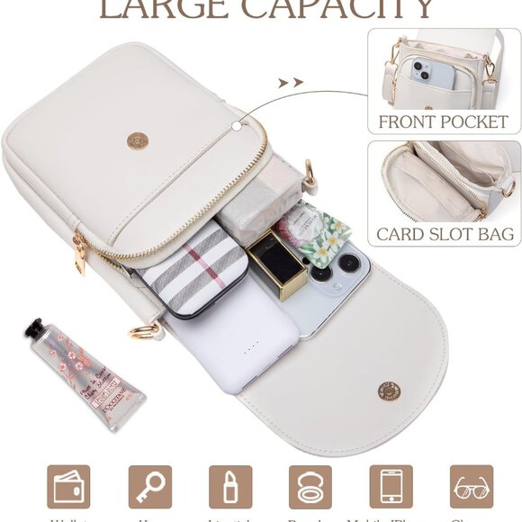 Elegant Adjustable Crossbody Purse with Initial Design - Lightweight & Durable - Picture 3 of 6